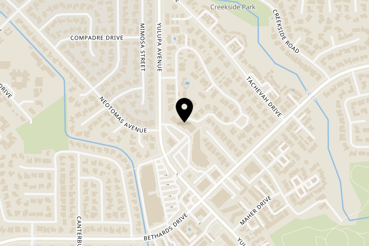 Map showing the location of Gio's Pizza on 2700 Yulupa Ave in Santa Rosa